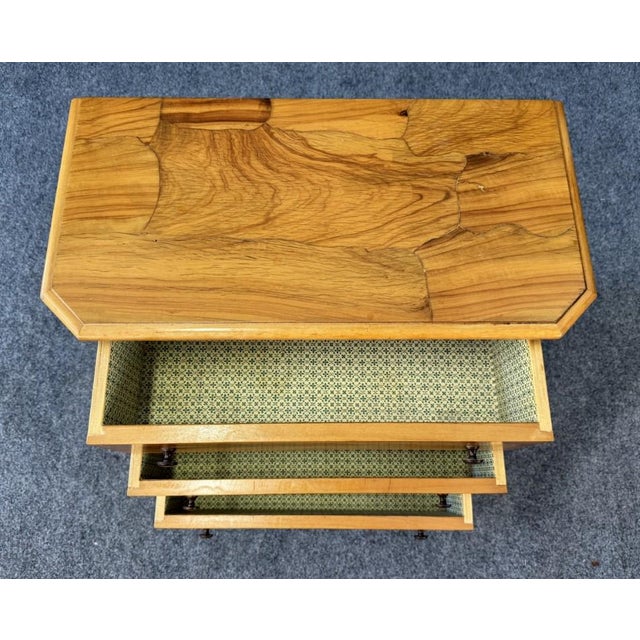 Late 20th Century 1960s 3-Drawer Elm Wood Diminutive Chest For Sale - Image 5 of 8
