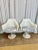 Mid-Century Modern Mid-Century Saarinen Style Chairs With Blue Toile Cushions-a Pair For Sale - Image 3 of 7