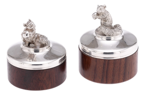 Vintage 20th Century English Silver Trinket Boxes from Brian Fuller, 1989, Set of 2