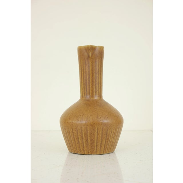 Vintage Manmouth Pottery Maple Leaf Pitcher Mark on Bottom For Sale - Image 9 of 12