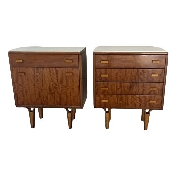 Vintage End Tables with White Glass by Novy Domov, 1965, Set of 2 For Sale