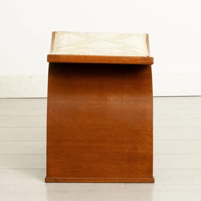 Wood Art Deco Bedroom Stool, 1930s For Sale - Image 7 of 9