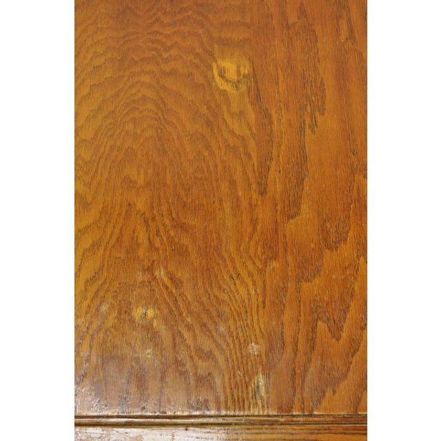 Vintage Mid Century Modern Klismos Saber Leg Oak Wood Drop Leaf Dining Table For Sale - Image 9 of 12