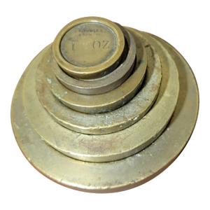 Antique English Imperial Brass Stacking Scale Weights