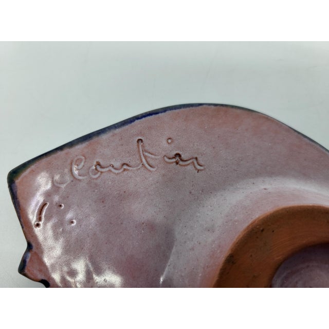 Ceramic Trinket Tray with Bird Decoration, France, 1950 For Sale - Image 9 of 10