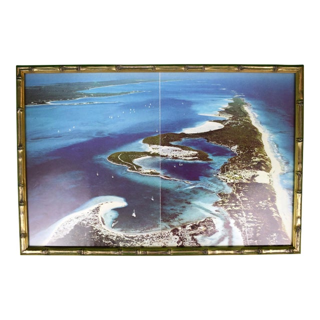 Slim Aarons Stocking Island Bahamas C1974 Framed Color Double Plate For Sale