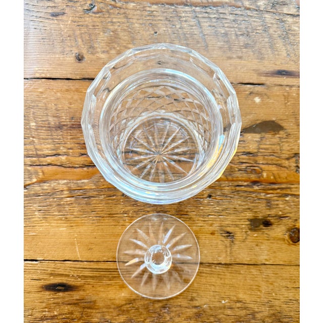 1980s Vintage Waterford Crystal Lismore Biscuit Jar and Lid For Sale - Image 5 of 9