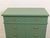 Olive Green Mid-Century Highboy Dresser With Diamond Detail and Sculptural Pulls by Kent Coffey For Sale - Image 9 of 12