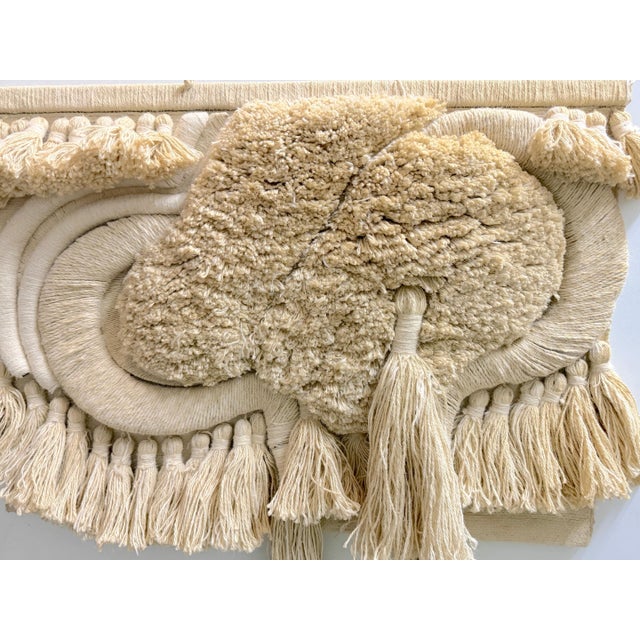 Dan Friedman Large Fiber Art Wall Hanging, Wool, Cotton & Wood, 1970s For Sale - Image 14 of 18