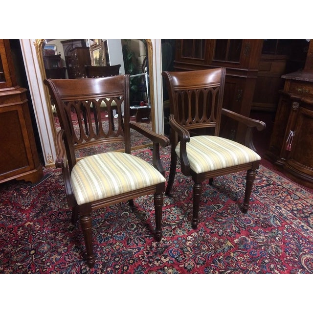 Item: Nichols & Stone Chairs with Arms, offered as a pair. Age & Condition: Circa 2005, good vintage condition, with some...