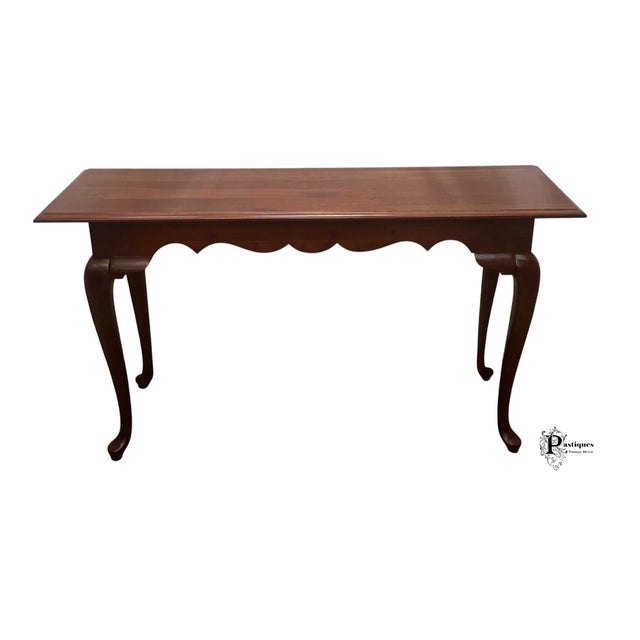 Wood Vintage Chippendale Style Mahogany Finish Console Table For Sale - Image 7 of 9