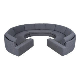 Mid-Century Modern Circular Sectional Sofa Attributed to Milo Baughman ,1970s For Sale