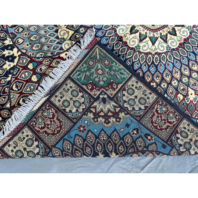 Hand-Knotted Afghan Gonbad Dome Design Medallion Rug - 6'10" X 5'0" For Sale - Image 4 of 12
