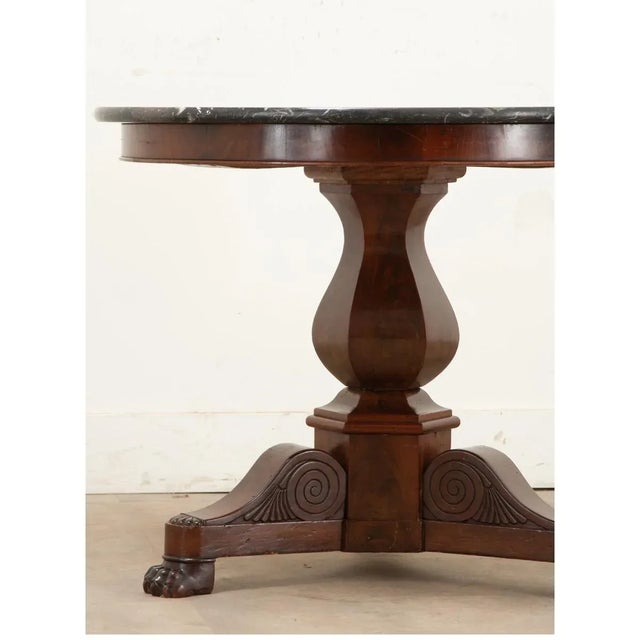 French Restauration 19th Century Mahogany & Marble Gueridon For Sale In Baton Rouge - Image 6 of 12