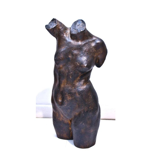 Woman's Chest - Bronze Sculpture by Aurelio Mistruzzi 1930 For Sale - Image 4 of 6