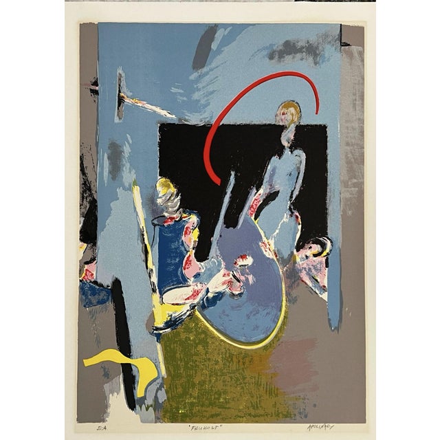 Apolinary Smolarek, Frukost, 1980s, Color Lithograph on Paper For Sale
