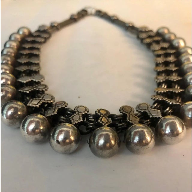 You’ll treasure this fabulous vintage Traditional Rajasthan Indian Silver Choker Necklace and want to wear it day into...