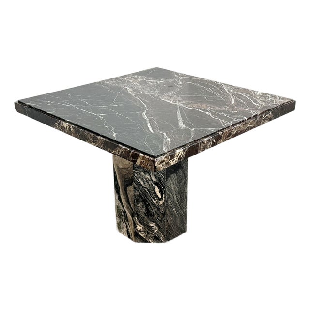 Vintage Italian Rosso Marble Dining Table For Sale