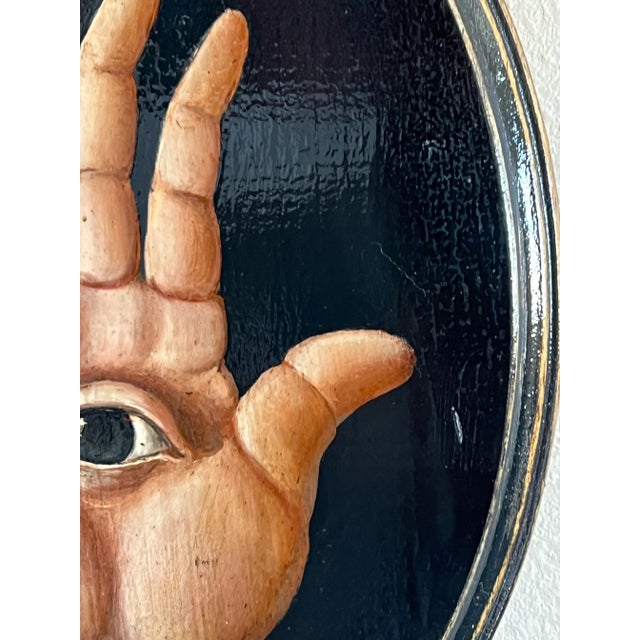 Pair of Oil on Wood Baroque Style Old Masters Manner "Hands of Mercy" Paintings For Sale - Image 12 of 12