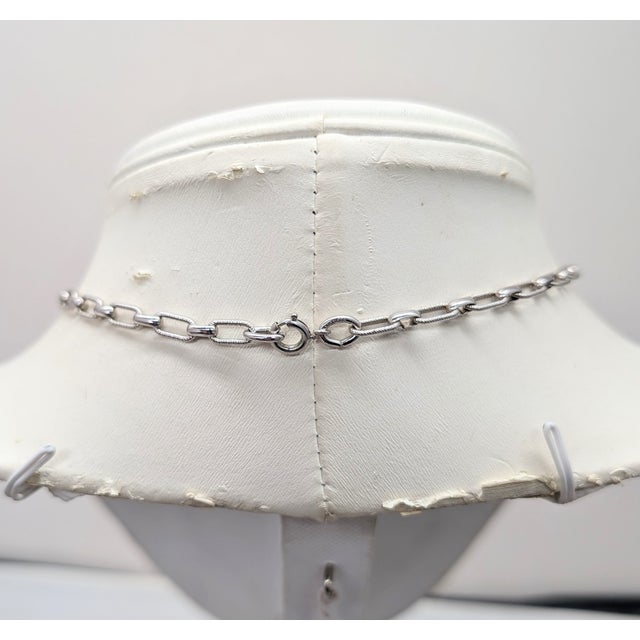 Mid-Century Modern Vintage 1972 Signed Napier Silvertone Dragon Tassel Pendant Necklace For Sale - Image 3 of 7