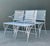 This quintessentially Mid-Century Modern outdoor dining set exudes timeless garden charm and architectural elegance....