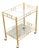 1960s Bar Cart Serving Trolley Brass Rolling Bar Glass 2 Tier Gold For Sale