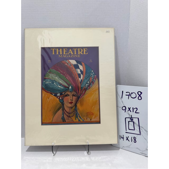 1923 Original Theatre Magazine Cover, May, Homer B. Conant, Art Deco, Matted For Sale In Atlanta - Image 6 of 6