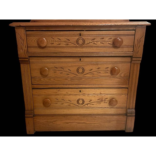 Antique Eastlake Victorian Style Dresser For Sale - Image 9 of 12