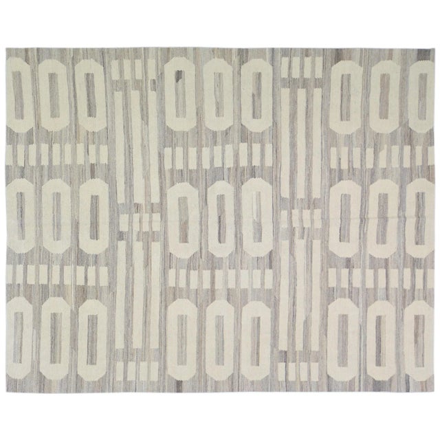 Tribal 1960s Vintage Moroccan Tribal Handmade Hand Knotted Kilim With Natural Colors,6'x7'6 For Sale - Image 3 of 3