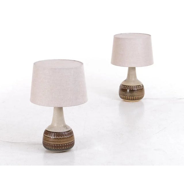 Table Lamps attributed to Søholm Keramik, Denmark, 1960s, Set of 2 For Sale - Image 3 of 8