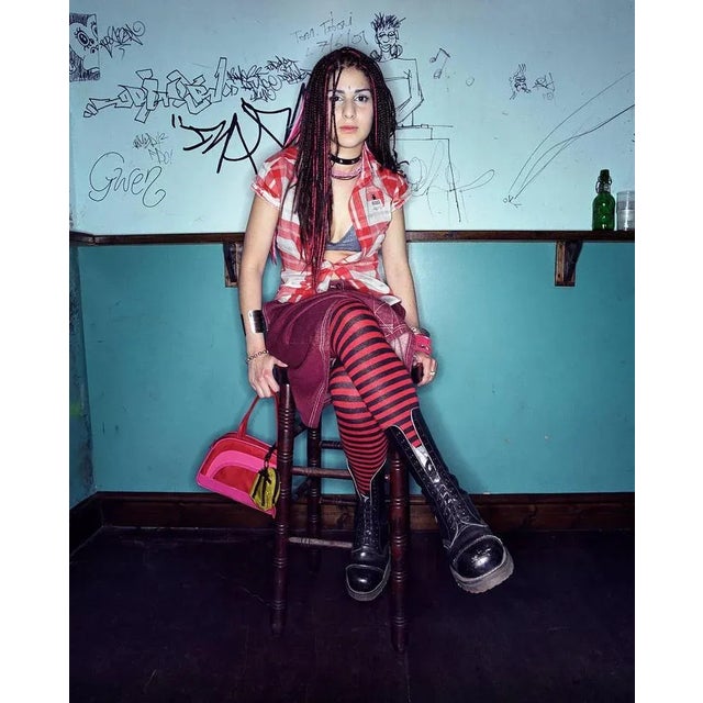 Teenage kicks' c-type limited edition by jamie beeden, personal work. A portrait of a young girl at a club in tufnell...