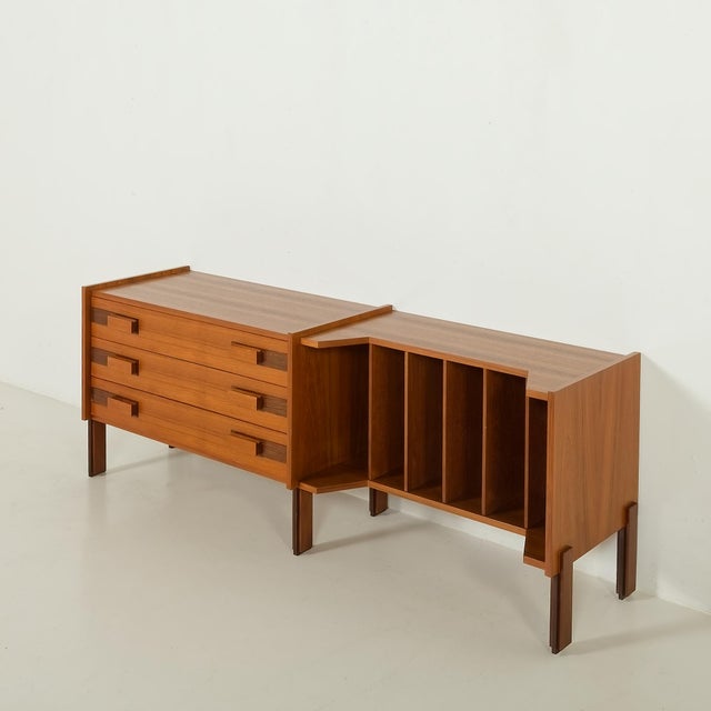 Mid-Century Italian Sideboard with Vinyl Records Compartment, 1970s For Sale - Image 6 of 13