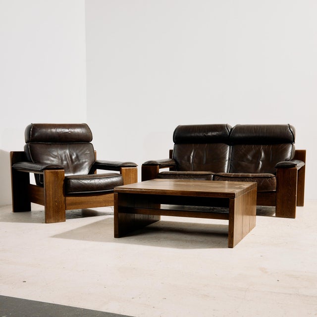 Model 757 Leather Sofa Set by Harry De Groot for Leolux, 1970s, Set of 3 For Sale - Image 4 of 18