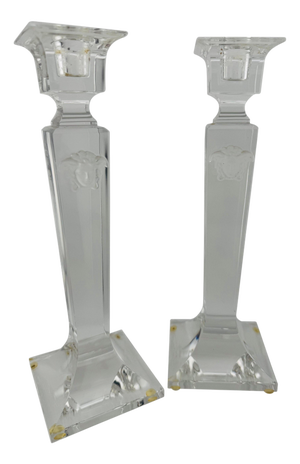 Medusa Lumiere Candlesticks by Versace for Rosenthal, Set of 2