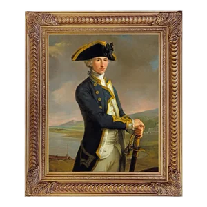 "Captain Horatio Nelson" Contemporary Reproduction Portrait Print on Canvas, Framed