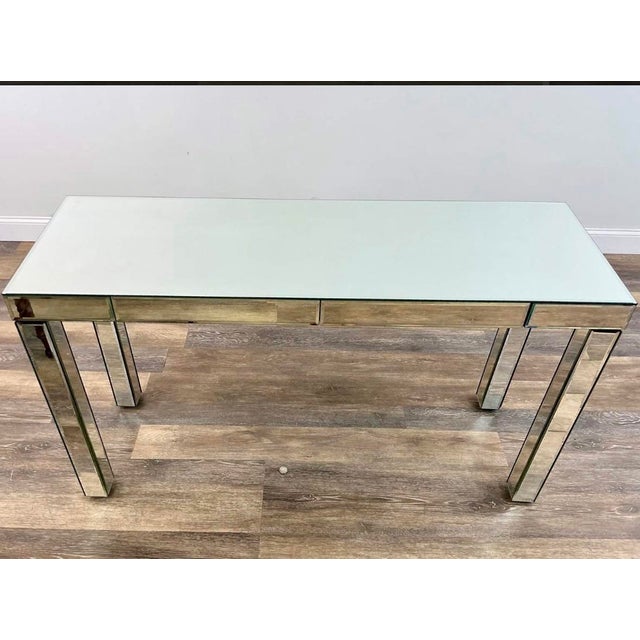 West Elm West Elm Parsons Mirrored Console Table With Two Drawers For Sale - Image 4 of 10