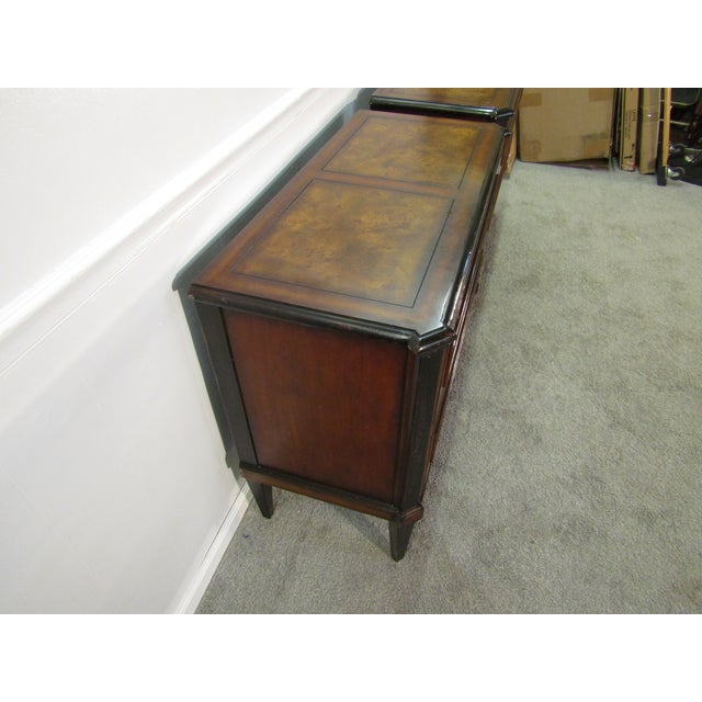 Traditional Milling Road by Baker Furniture Pair of Matching Burl Wood Chests For Sale - Image 3 of 12