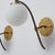 Vintage Italian Brass and Opaline Globe Sconces, 1950s, Set of 2 For Sale - Image 6 of 12