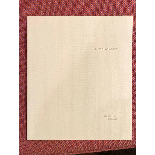 Mid-Century Modern 1970s Signed Lithograph 95/120 by Louis Kahn For Sale - Image 3 of 11