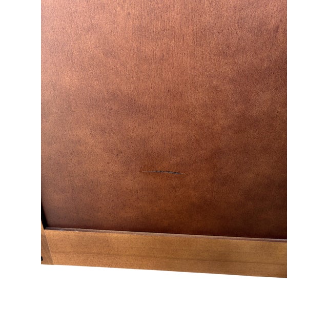 1990s Ethan Allen Emanuel Demilune Sideboard Console Buffet Credenza Distressed For Sale - Image 14 of 15