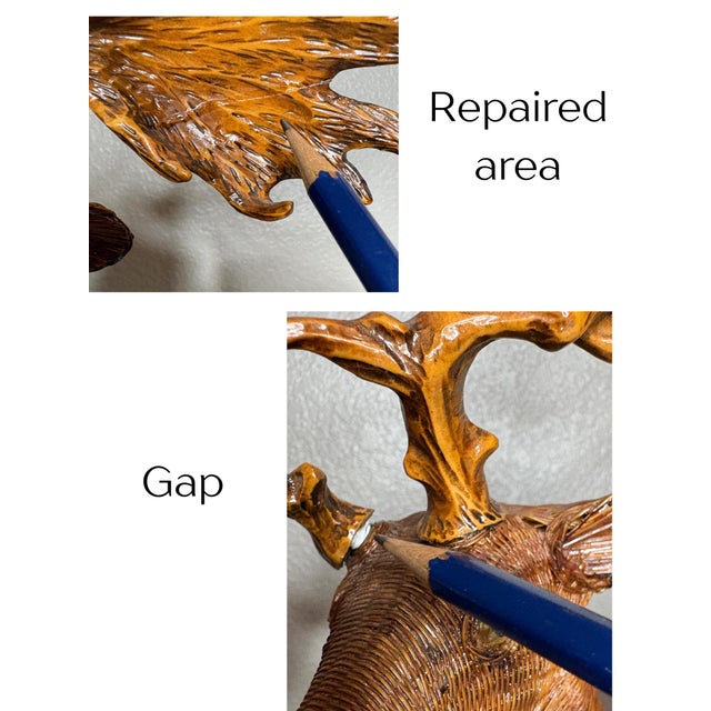 Mid 20th Century Vintage Shanghai Handicrafts Woven Rattan Moose Sculpture With Hidden Storage, Mid-Century Chinese Export Art For Sale - Image 5 of 12