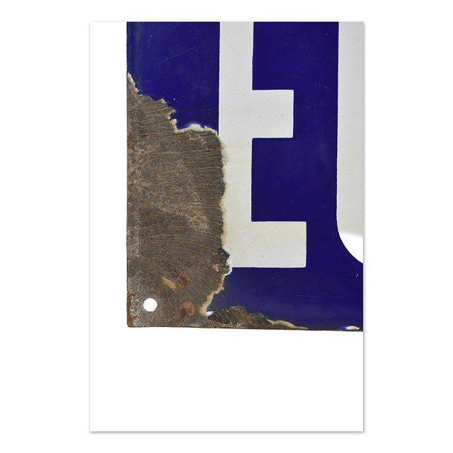 Large Enameled Ecluse de Courlon Sign For Sale - Image 4 of 5