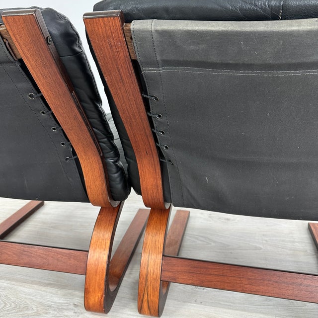 Black Kengu-Chairs by Elsa & Nordahl Solheim – A Pair For Sale - Image 8 of 8