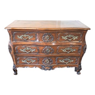 French Louis XV Style Walnut Commode, 1920s For Sale
