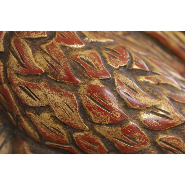 Gold Pair of Federal Style Gold Finish Eagle Candle Sconces For Sale - Image 8 of 13
