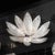 Late 20th Century Modernist Hand-Blown Murano Glass Reeded Leaf Form Chandelier W/ 24k White Gold For Sale - Image 9 of 18