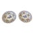 Pair Antique Japanese Artia Ceramic Cabinet Plates For Sale