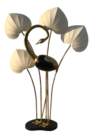 Monumental Brass Flamingo or Egret Floor Lamp by Antonio Pavia