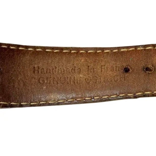 Mid 20th Century Longines Men's Wristwatch With French Leather Strap, Vintage For Sale - Image 5 of 8