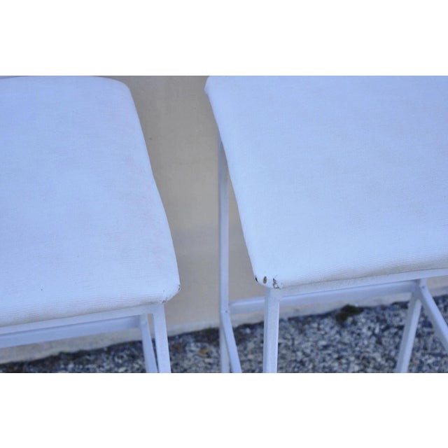 White Late 20th Century Minson Ent. Contemporary Modern White Metal Sculpted Barstools Chair - Set of 4 For Sale - Image 8 of 12